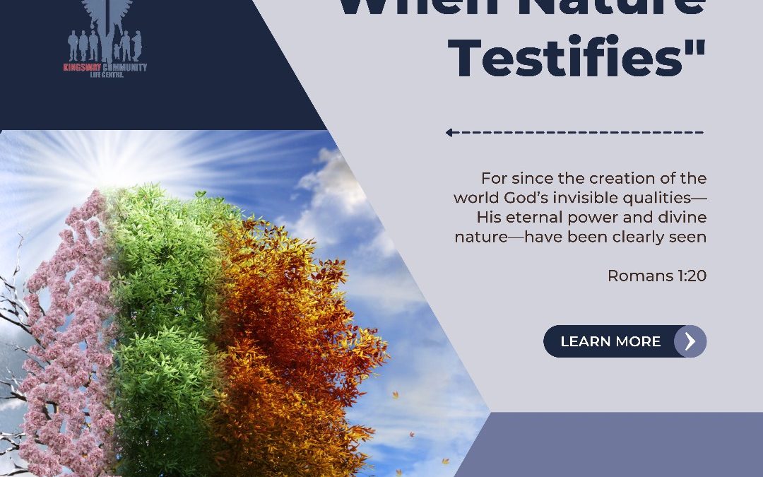 Week 36 Devotion – “When Nature Testifies”